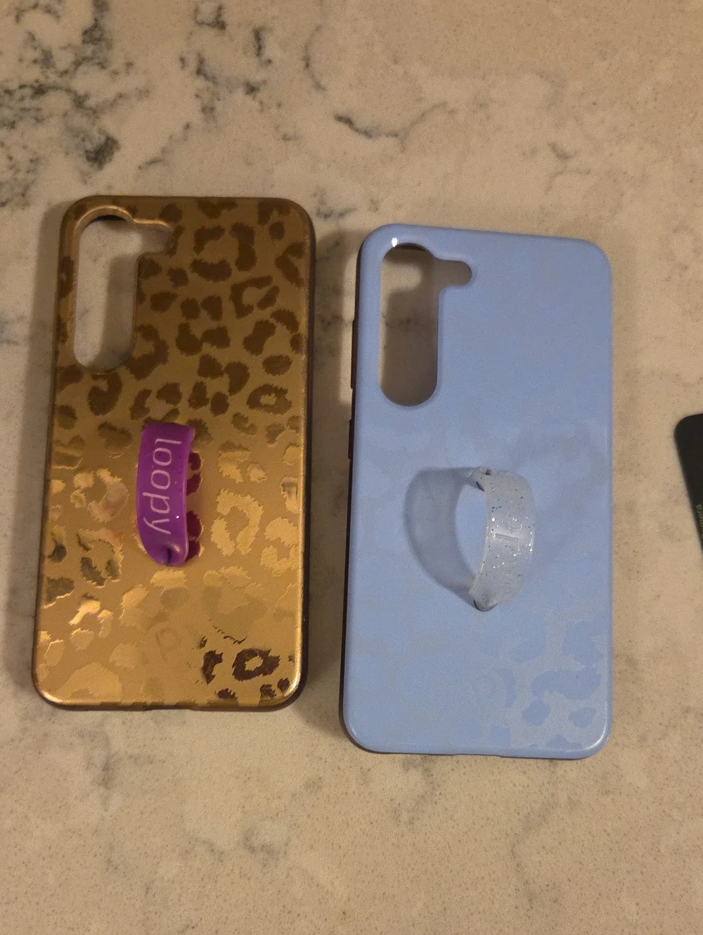 Gold Leopard & Light Blue Leopard Loopy Phone Cases For SAMSUNG GALAXY S23